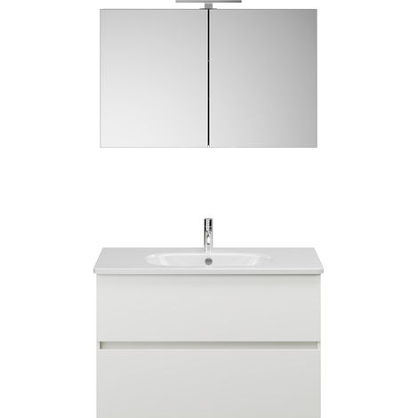 Burg Rocio Badmöbelset SGYQ100 TxBxH 465x1005x2000, weiß matt