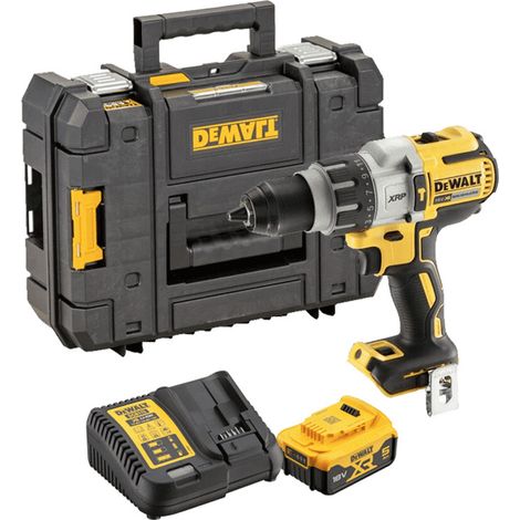 Dewalt – Perceuse à percussion 18V DCD996P1QW – Couple 95Nm – Batterie XR Li-Ion 5.0Ah – Pour béton armé – Coffret de transport TSTAK II (1/2)