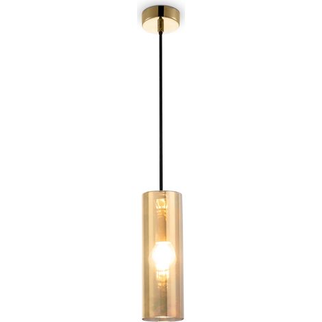 Lampada a sospensione tubo vetro Gioia Maytoni ottone E14 (1/2)