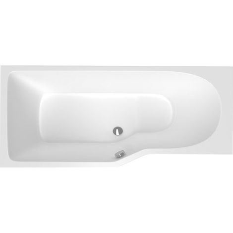Siko Laguna Beata Plus Bañera y ducha asimétrica 160x80 cm acrílico posición izquierda, blanco (BE1600LPLUS) (1/5)