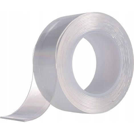 Nastro biadesivo nano Keltin K02236, 24 mm x 2 m, riutilizzabile. (1/3)