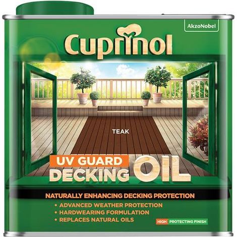 Cuprinol UV Guard Decking Oil Teak 2.5 litre