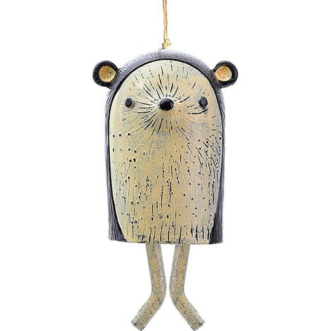 [Mobile suspendu] Carillon Vent Animal Campagne Bohème Hedgehog Résine artisanale 1pc Déco Cour jardin (1/5)