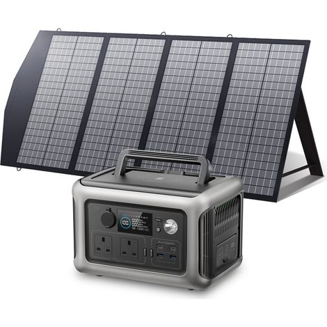 ALLPOWERS R600 600W Portable Power Station, 299Wh LiFeP04 Battery, Solar Generator with 140W Foldable Solar Panel Included for Outdoor Camping Travel Fishing Emergency Power Supply Backup (1/5)