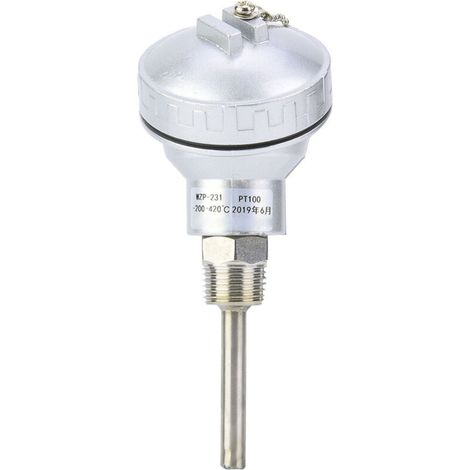 Zoternen Rilevatore di temperatura a resistenza Sonda sensore PT100 Testa terminale termocoppia con filettatura NPT da 1/2"(PT 50mm)