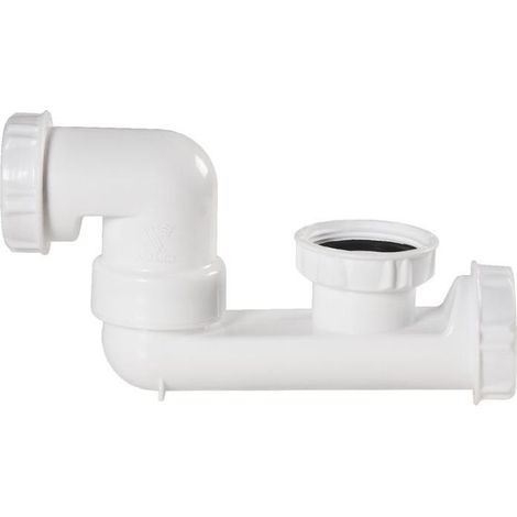 Sifone da bagno bianco H124+ tappo (1/2)