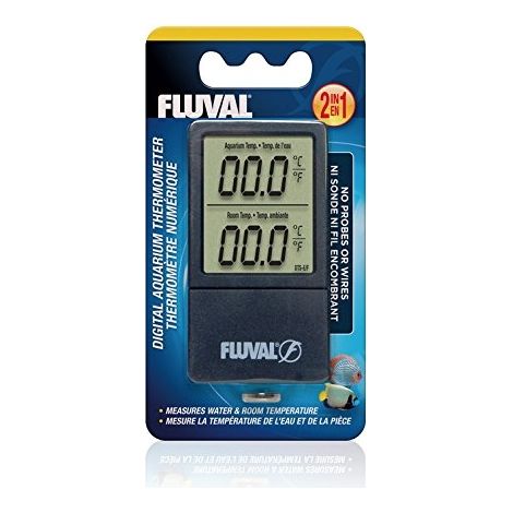 Aquariumthermometer Fluval 2 in 1 kabellos LCD Anzeige (1/3)