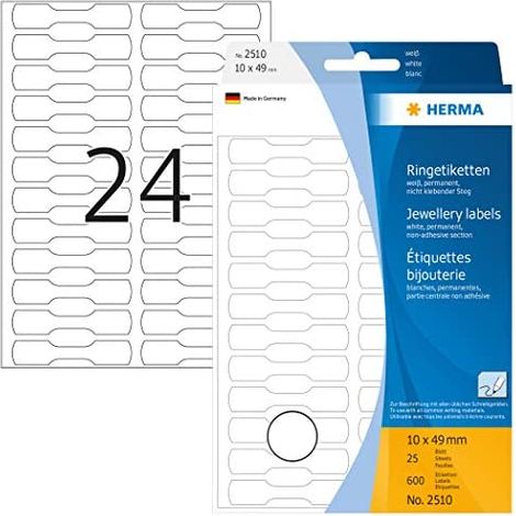 HERMA 2510 etiqueta autoadhesiva Blanco 600 pieza(s) (1/5)