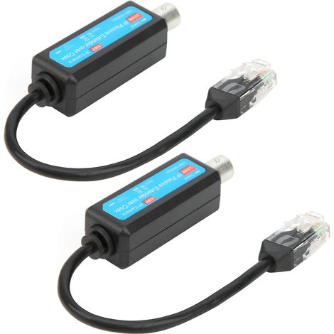 Paire d'extenseurs passifs IP sur câble coaxial, émetteur de réseau coaxial 8MP HD pour webcam (1/5)