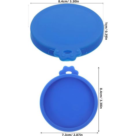 Wiederverwendbare Silikondeckel mit breiter Öffnung für Dosen und Gläser, blau, lebensmittelecht, zur Aufbewahrung von Erfrischungsgetränken und Katzenfutter (1/4)