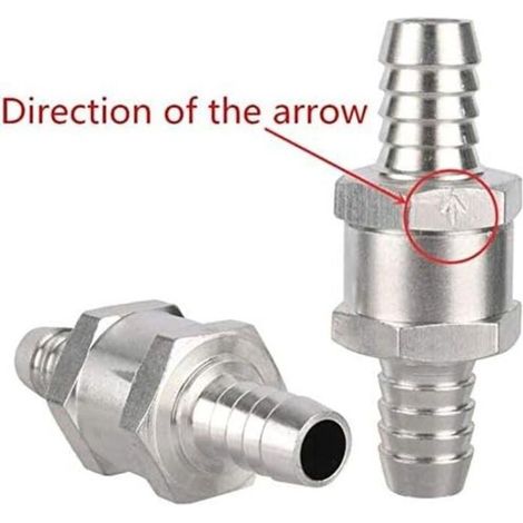 Deux clapets anti-retour en aluminium de 8 mm, essence/diesel, basse pression. (1/4)
