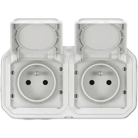 Legrand doppia presa waterproof bianca IP55 16A 250V