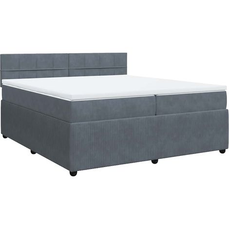 Maison Exclusive - Boxspringbett mit Matratze Dunkelgrau 200x200