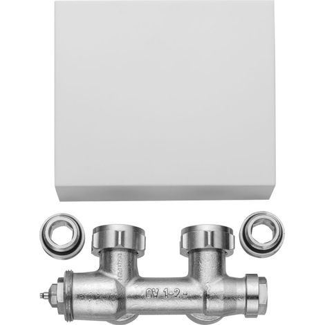 Kermi Ventilhahnblock, Eckform, Casteo, Blende RAL9016, 1 Stück/VPM, ZV01200001