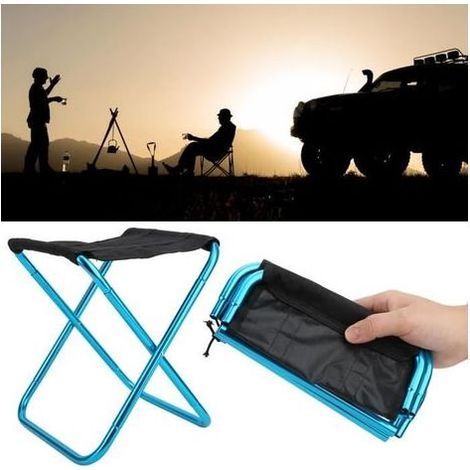 MSA Mini Tabouret Pliant Extérieur Portable Camping En Alliage D'Aluminium Chaise Pliable Pour La Pêche Escalade Barbecue (1/4)