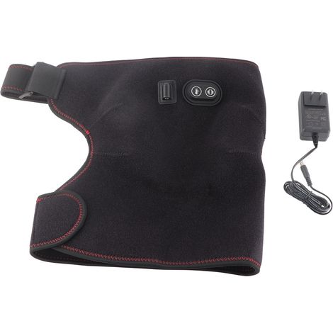 Sangle chauffante électrique avec massage vibrant pour hanche, aine et cuisse – Hommes Femmes, prise US 100-240V (1/5)