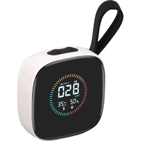 Testeur de qualité de l'air PM2.5, température, humidité, écran LCD, pour la maison, l'hôtel ou le bureau (1/5)