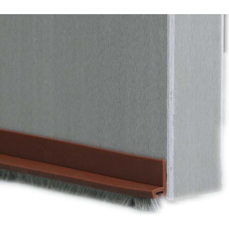 Cale-porte de qualité supérieure pour bas de porte, lot de 1, 5 cm de large x 99 cm de long (gris) (1/5)