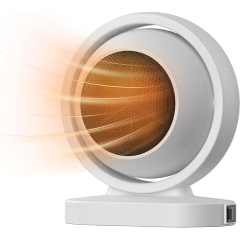 Termoventilatore elettrico da 500 W: portatile e silenzioso per l'ufficio (1/4)