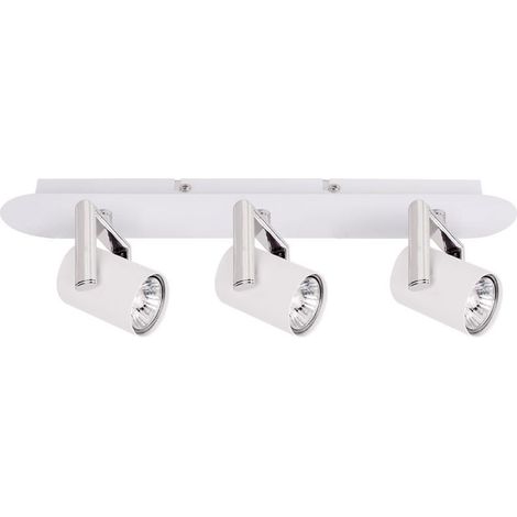 Italux Bland - Focos modernos blancos 3 luces con pantalla LED blanco mate, GU10