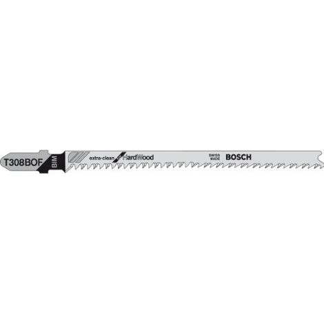 Bosch 2609256A08 BIM - T 308 BOF - Lama per seghetto alternativo, tagli curvi, senza schegge, spessore 5-50 mm, lunghezza 117 mm (1/2)