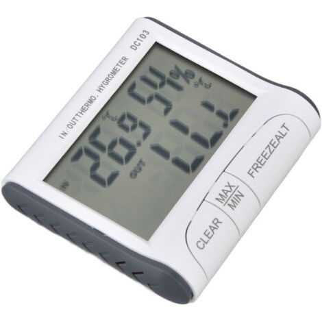 Innen-Hygrometer mit Dual-LCD-Display, digitale Speicherfunktion, Kunststoff-Thermometer für Zuhause (1/5)