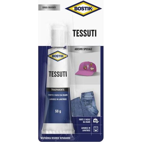 6 x BOSTIK COLLA P/TESSUTI 50 G BLISTER