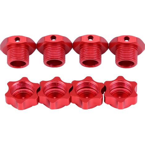 Adaptateur anti-poussière 17mm pour moyeu de roue HSP HOBAO TEAM C 1/8, écrou de protection rouge