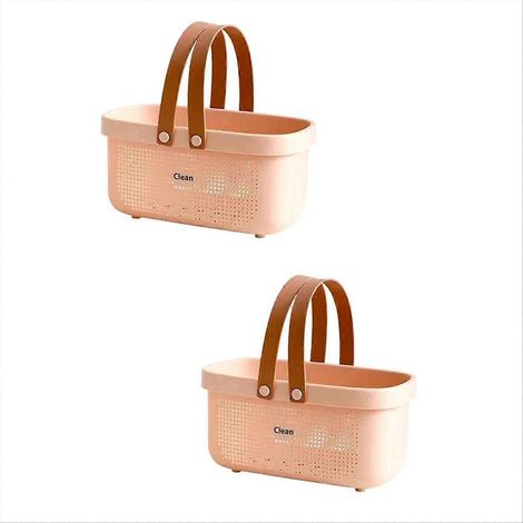 Panier de Rangement en Plastique Transportable, Organisateur de Salle de Bain pour Douche, Corbeille à Pochettes, Usage Multiple (1/5)