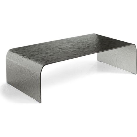 Tavolino soggiorno in vetro curvato temperato fum GIANO (1/3)