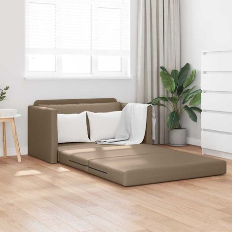 Sofa Bed Cappuccino 124 x 71 x 78 cm Artificial Leather vidaXL