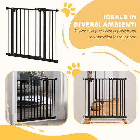Laisse de chien 2 sections, noir, largeur réglable jusqu'à 100 cm, fermeture automatique (1/5)