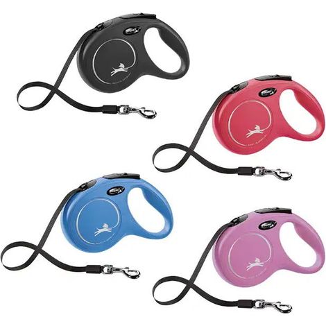 Flexi New Classic guinzaglio nero 5 metri per cane