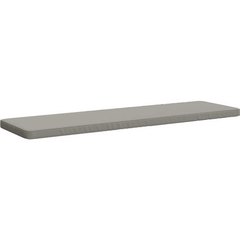 1-Piece Bench Cushion VUGHT 100% Polyester Grey 200 x 50 x 5 cm vidaXL (1/5)