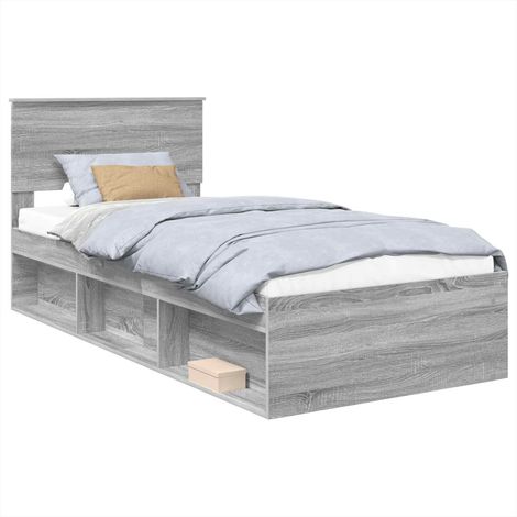 Maison Exclusive - Estructura de cama con cabecera Gris Sonoma 10