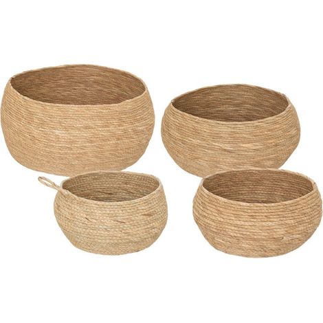 Lot de 4 Paniers Déco "Aliza" 50cm Naturel (1/5)