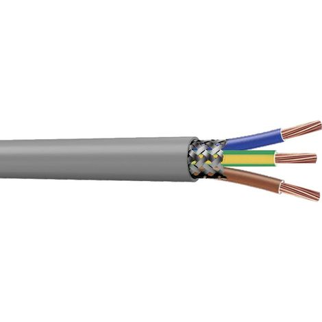 Bis-Electric – Câble électrique blindé 1000V 3G2.5mm² – Isolation PVC – Souplesse Classe 5 – Longueur à la coupe (minimum 10m)