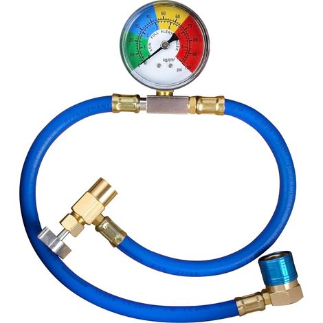 R134a Recharge Kit (65cm de long) Climatisation Voiture avec Mesure pour Voiture (1/2 Filetage) (1/5)