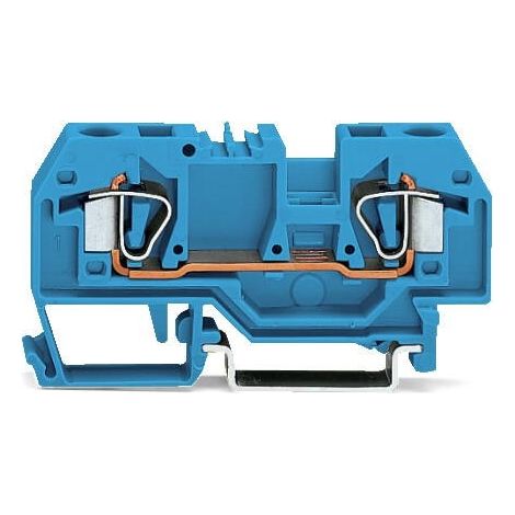 Connecteur de barre omnibus à 2 fils 6 mm² bleu 282-904 (1/4)