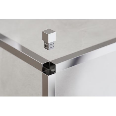 Finitura angolare per profili in acciaio inossidabile rettificati QS argento lucido - 1 cm