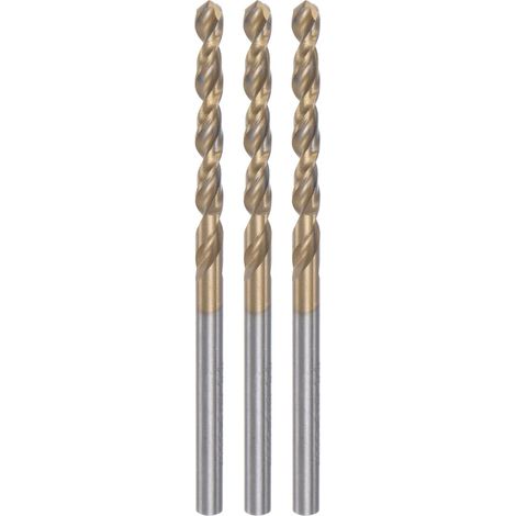 3pcs Hélicoïdal Perceuse Bits 3mm Titane Enduit Droit Tige (1/5)