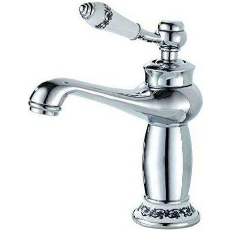 Mitigeur de lavabo monocommande en laiton – Finition chrome – Poignée unique – Installation facile à un trou – Résistance à haute pression (1/3)