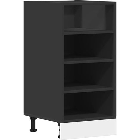 Maison Exclusive - Armario bajo "Riga" negro 40x44,5x81,5 cm Made