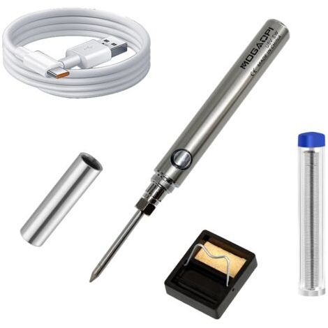 Kit de fer à souder, fer à souder électrique 5 V 8 W, outil de soudage à température réglable avec USB, fil à souder, support de fer à souder (1/5)