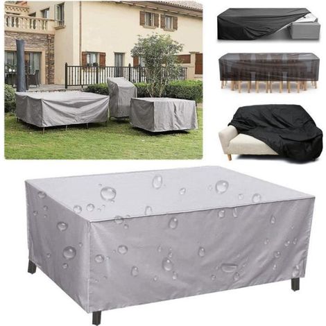 Housse de Meubles Jardin Imperméables - Housse Salon Jardin - 242162100cm - Gris - Salon bas (1/4)