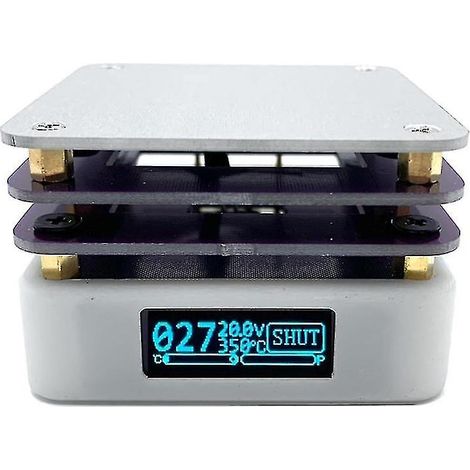 Mini table chauffante 65 W pour réparation de composants CMS, brasage et soudure de circuits imprimés. Retour chauffant. (1/5)