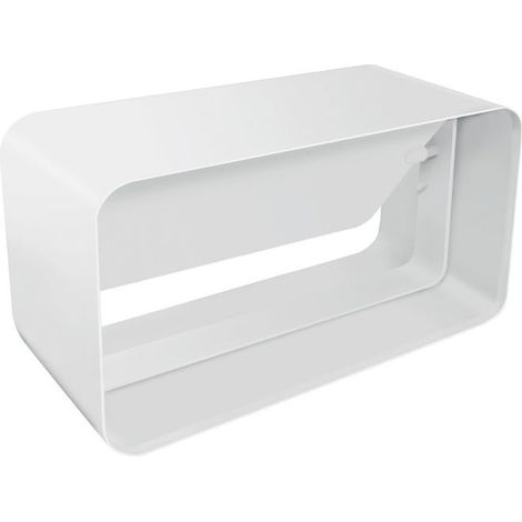 Manchon avec clapet anti-retour pour tube Ventilation rectangulaire 150 x 70 mm Blanc - First Plast