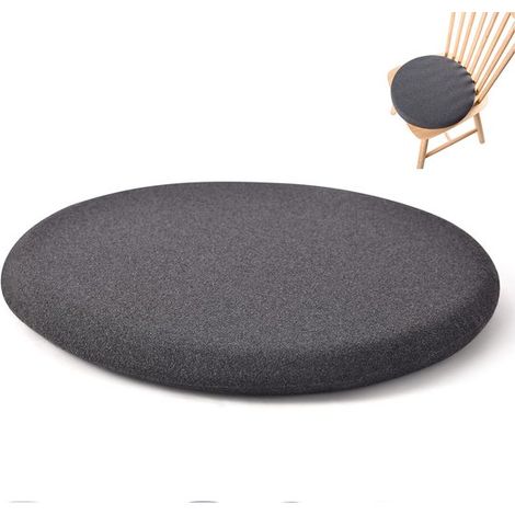 Coussin de siège rond - Coussin de siège double face - Coussin de chaise en mousse de mémoire - Coussin de chaise extérieur 3, 30 (1/5)