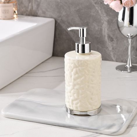 Handdesinfektionsmittelspender, kreativer Flüssigseifenspender, dekoratives Design, Kunststoff-Pumpflasche für Handdesinfektionsmittel, nachfüllbarer Desinfektionsmittelspender, geeignet für Badezimme