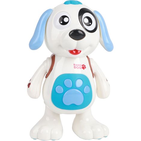 Chien robot dansant musical en plastique, jouet interactif pour bébé et enfant, chiot intelligent chantant, couleur bleue (1/5)